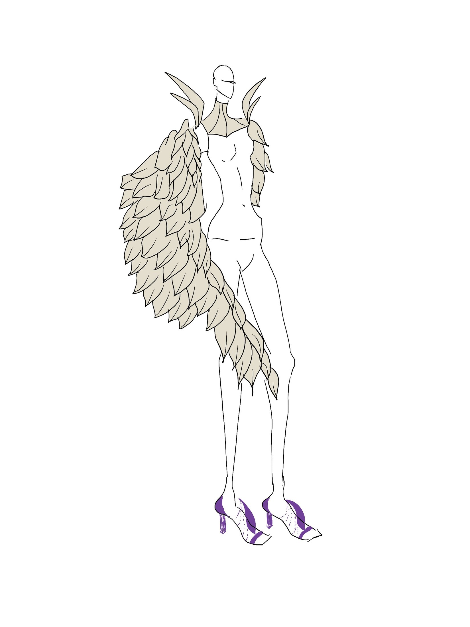 Neutral-tone fashion illustration 5