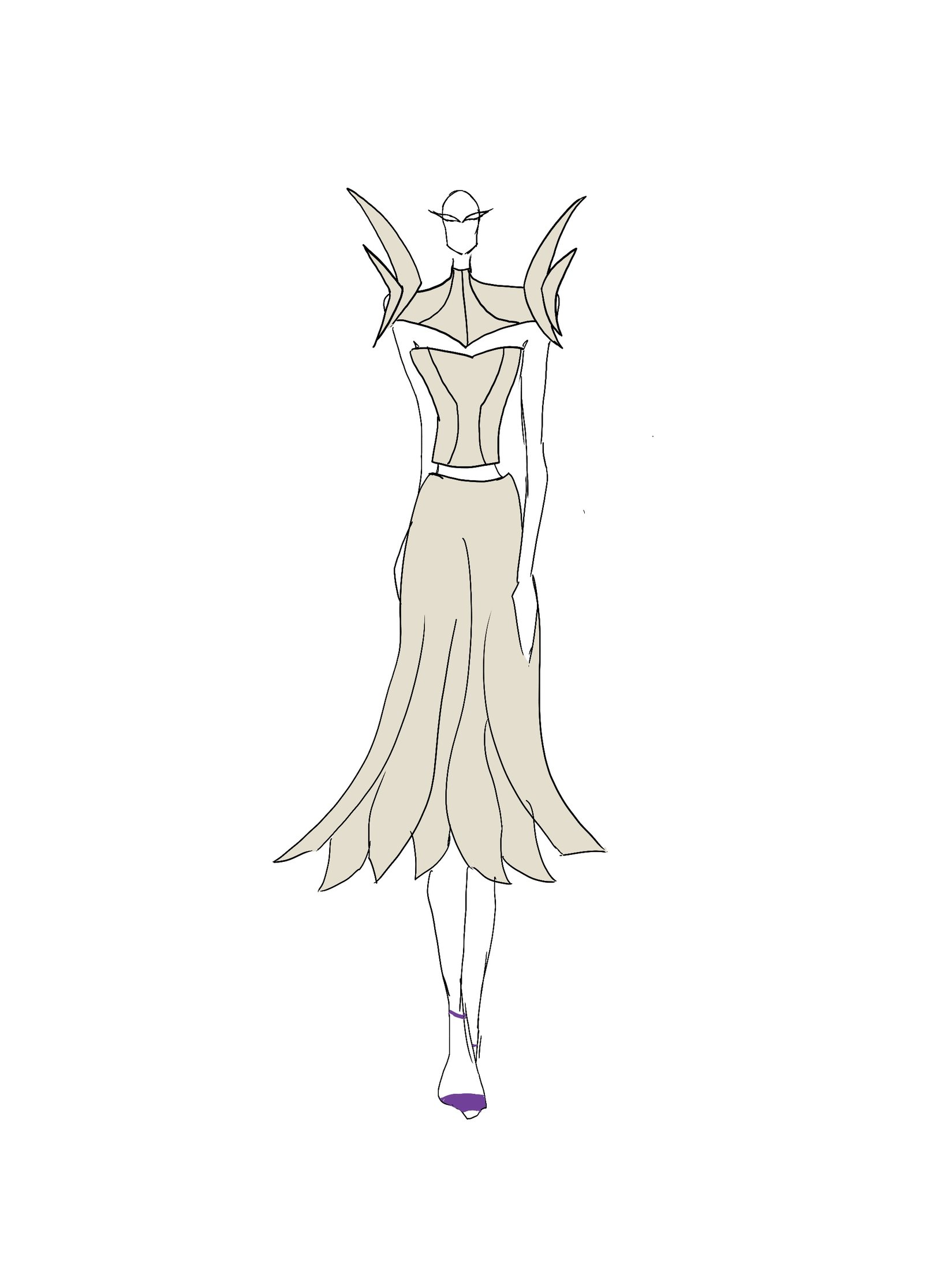 Neutral-tone fashion illustration 6